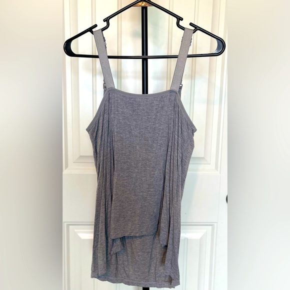Women’s Maternity Nursing Tank Cami w/ Adjustable Straps- XXL | Color: Grey - Picture 5 of 5